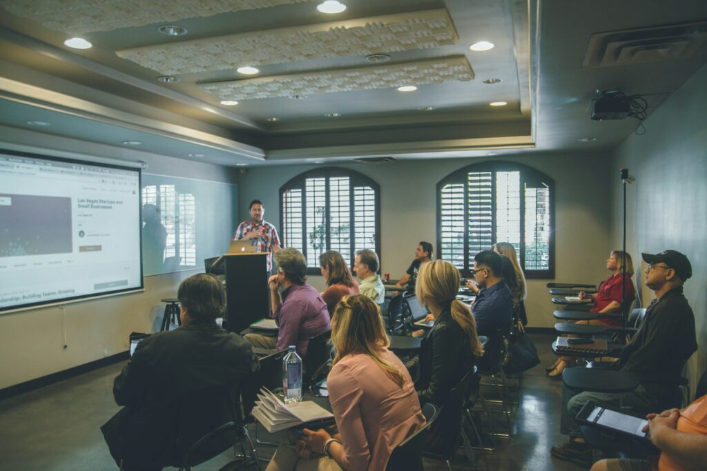 Professional development training session led by TIER
